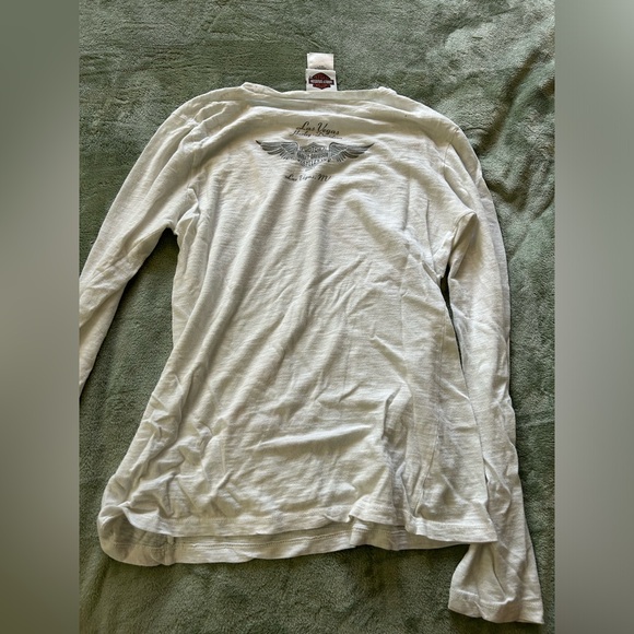 Vintage Harley Davidson Women’s Medium Long Sleeve with Roses - Picture 6 of 9